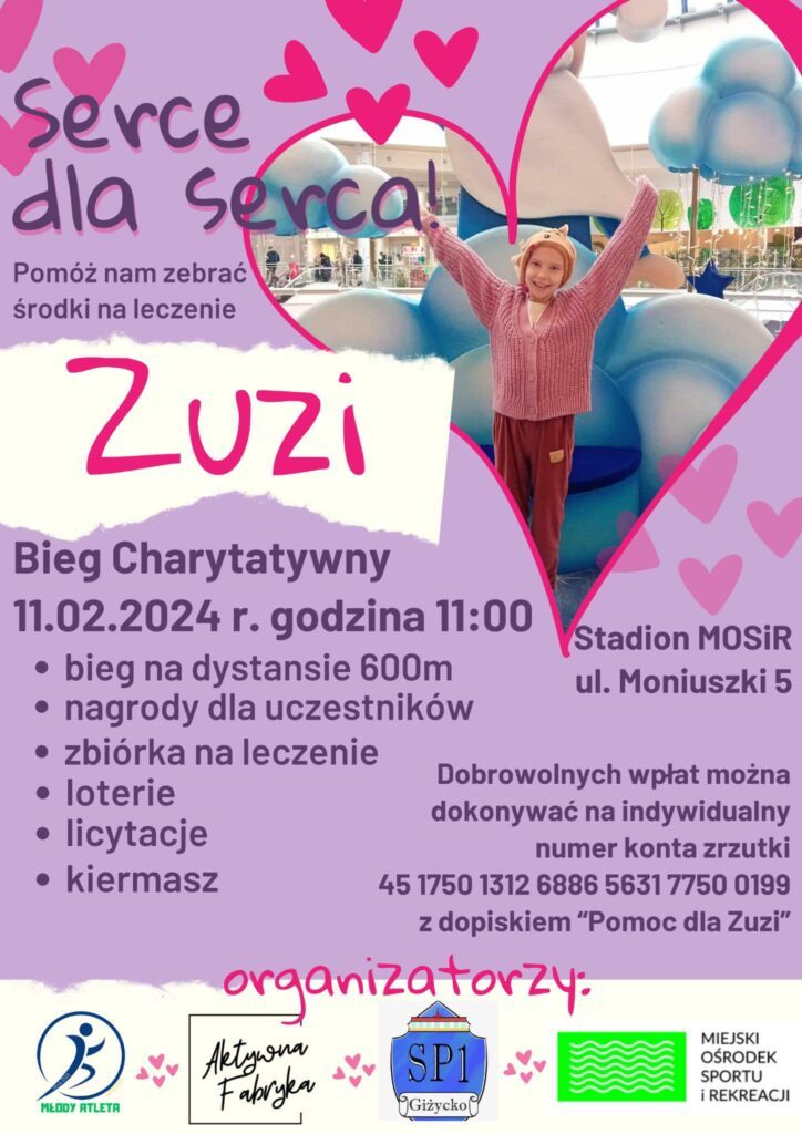 Bieg Charytatywny dla Zuzi - 11.02.2024