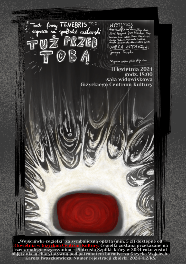 Najnowszego spektakl Teatru Formy Tenebris – 11 kwietnia 2024 o godz. 18:00, GCK