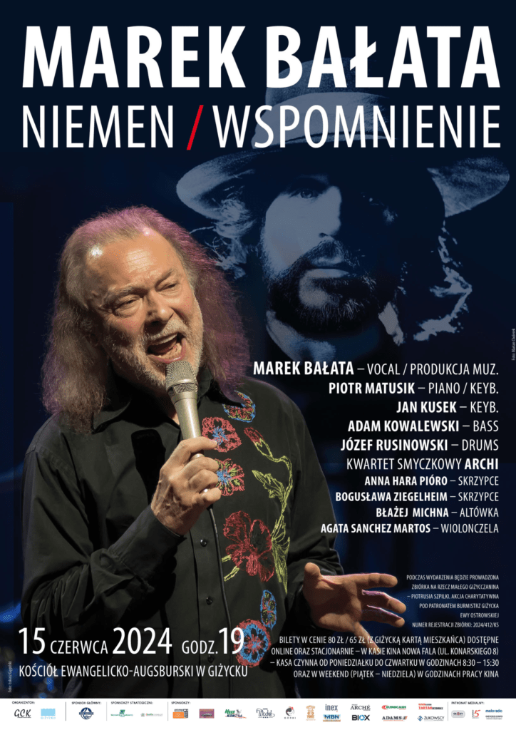 Koncert Marka Bałaty – Wspomnienie Czesława Niemena – 15.06.2024