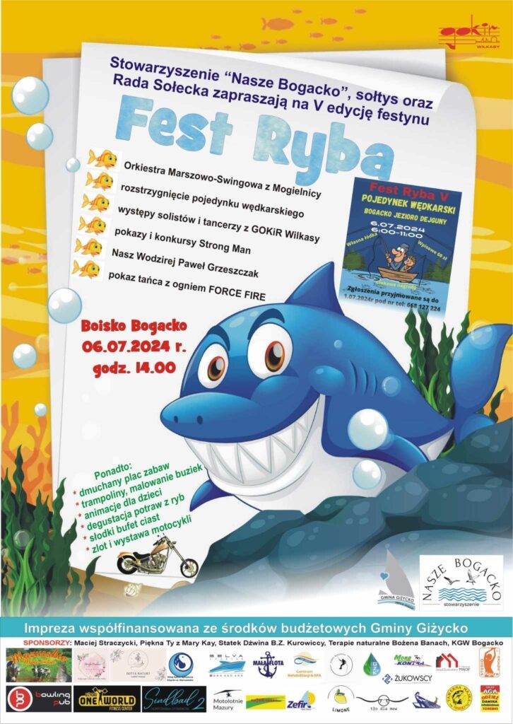 Festyn FEST RYBA V w Bogacku, 6.07.2024