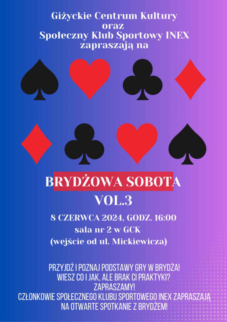 Brydżowa Sobota – 8.06.2024