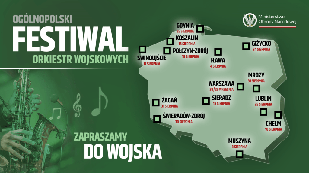 Ogólnopolski Festiwal Orkiestr Wojskowych – 24.08.2024, Plaża miejska w Giżycku