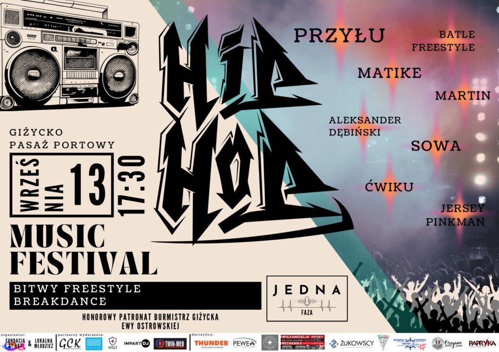 Koncert hip hopowy Jedna Faza – 13.09.24, Pasaż Portowy Giżycko