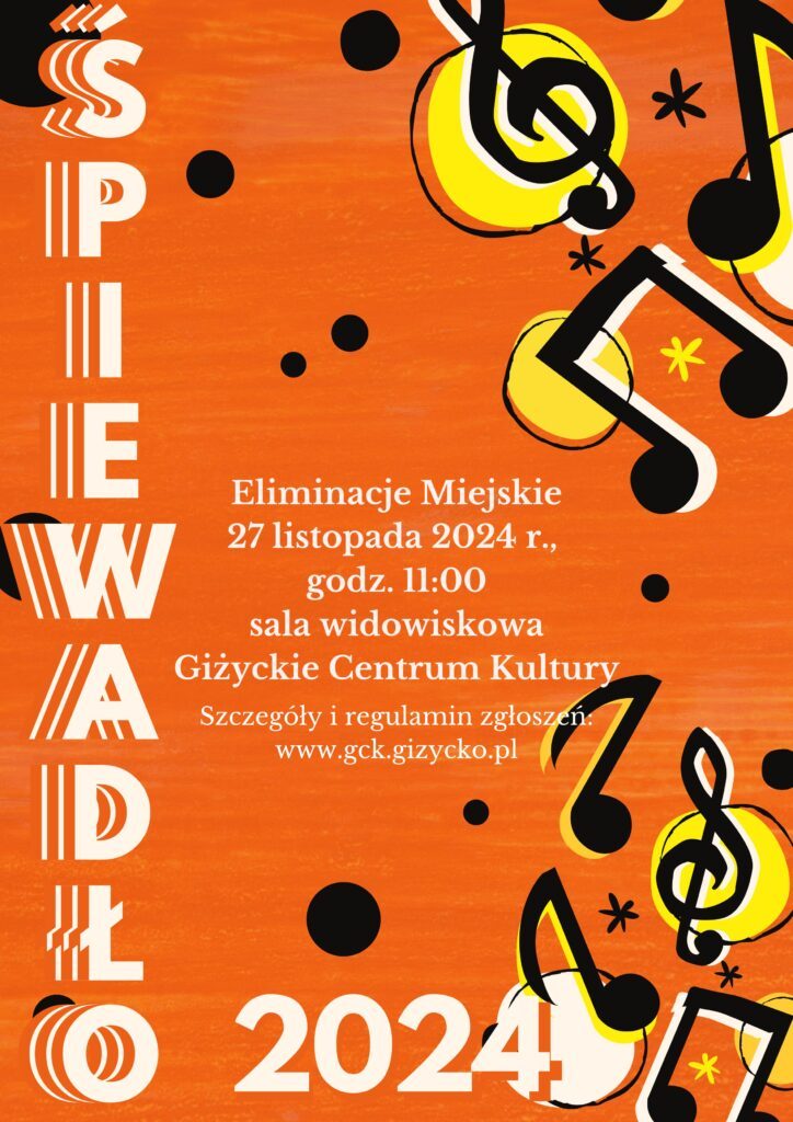 Śpiewadło 2024 – Eliminacje Miejskie, 27.11.2024, g. 11.00, GCK