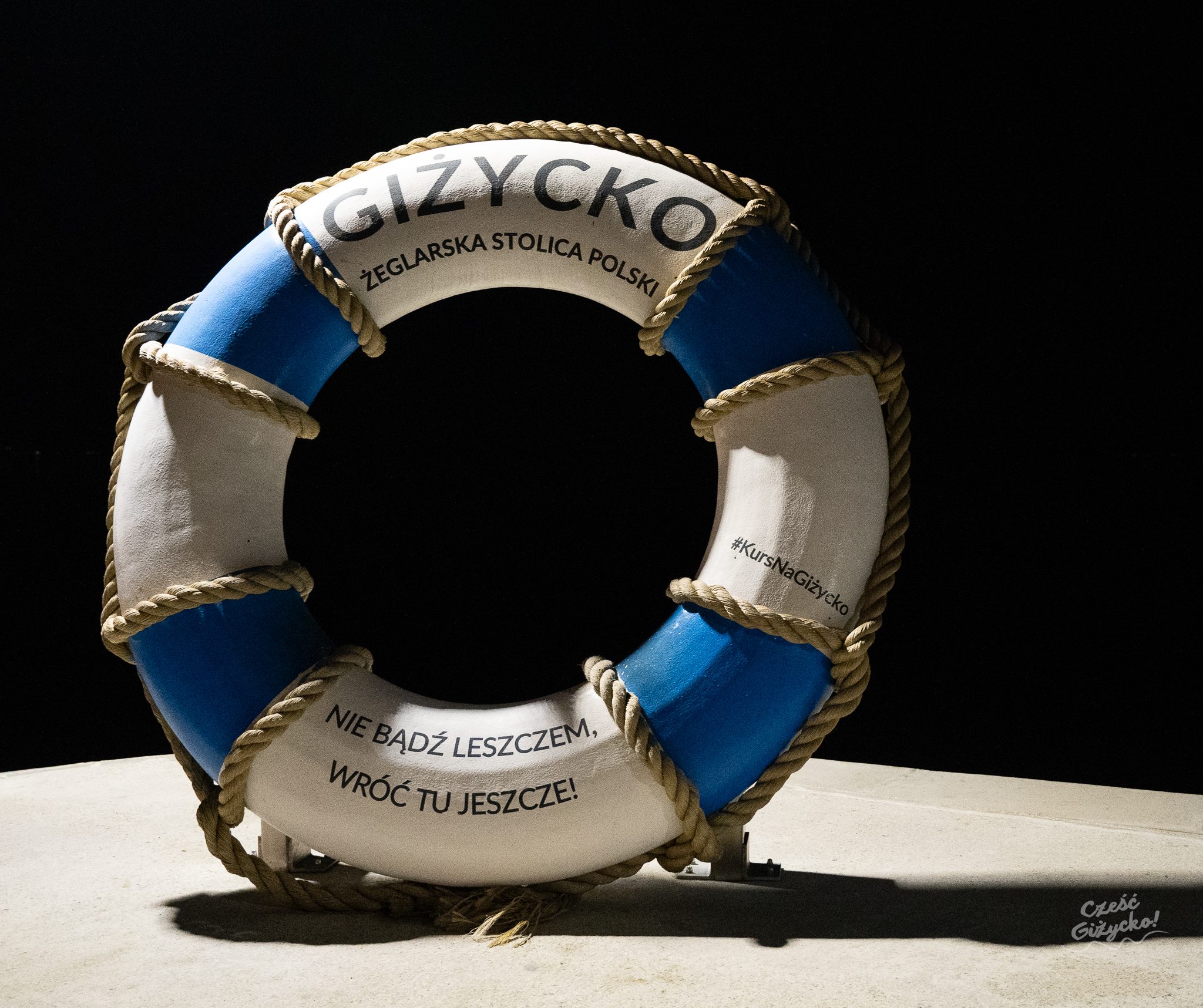 Giżycko nocą - luty 2025
