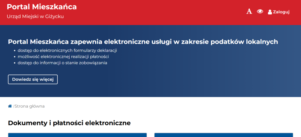 Portal Mieszkańca Giżycka – cyfryzacja na wyciągnięcie ręki. Zaloguj się i działaj!