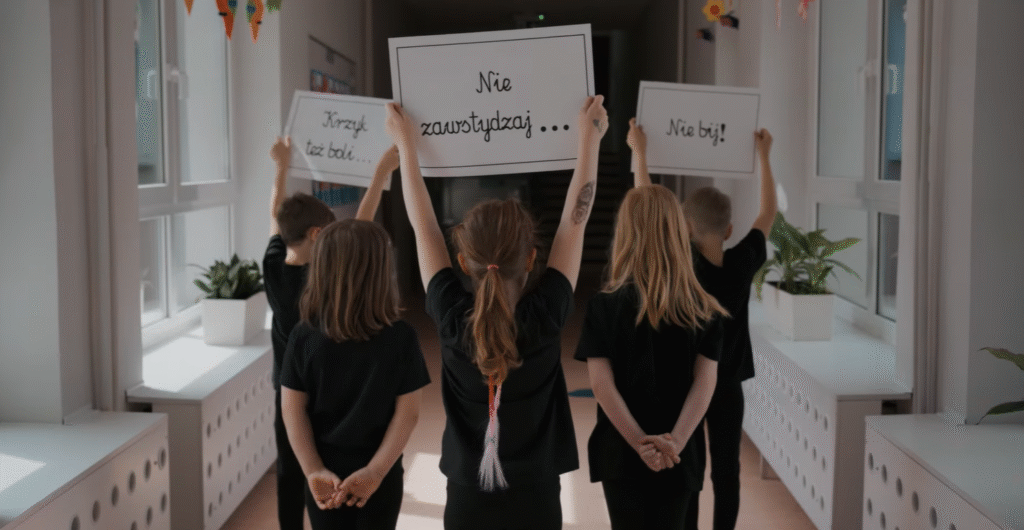 „Stop przemocy” – dzieci i młodzież z Giżycka mówią stanowcze NIE!