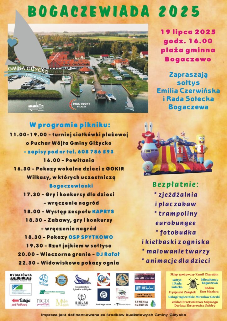 Bogaczewiada 2025 – piknik rodzinny nad jeziorem