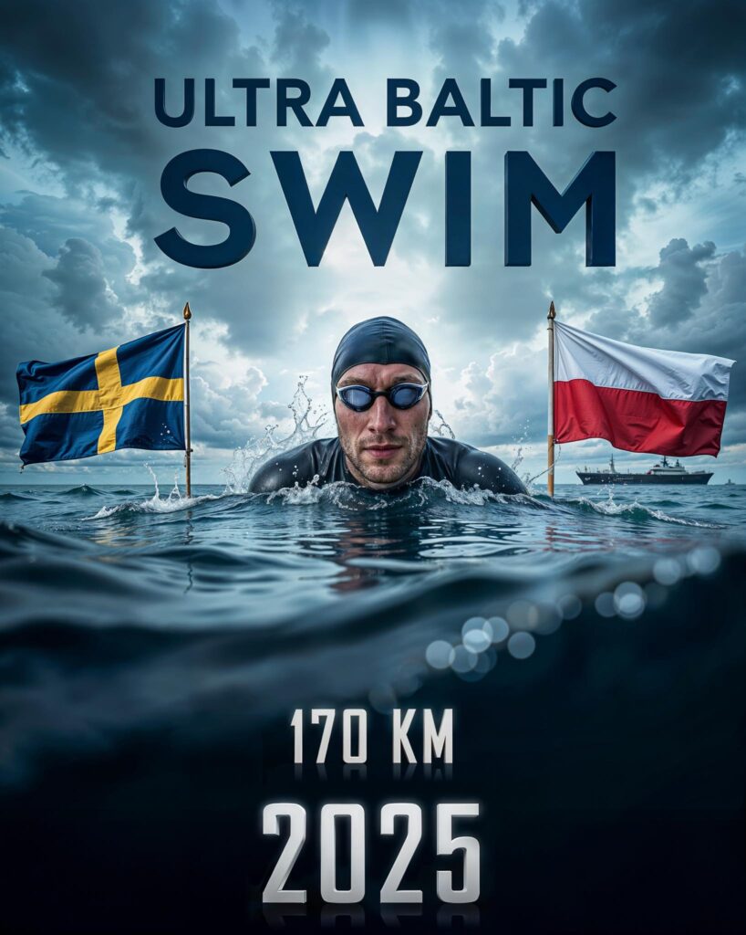 Bartłomiej Kubkowski płynie wpław ze Szwecji do Polski! 170 km w szczytnym celu