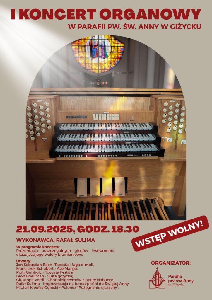I Koncert Organowy w Parafii pw. Św. Anny w Giżycku