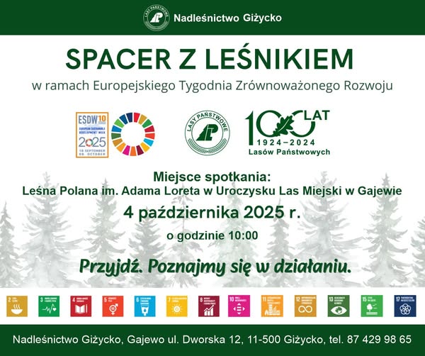 Spacer z Leśnikiem w Gajewie