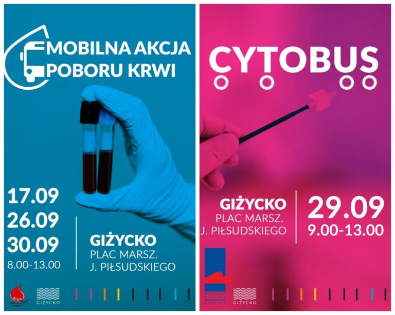 Wrzesień w Giżycku pod znakiem zdrowia. Cytobus i akcje krwiodawstwa