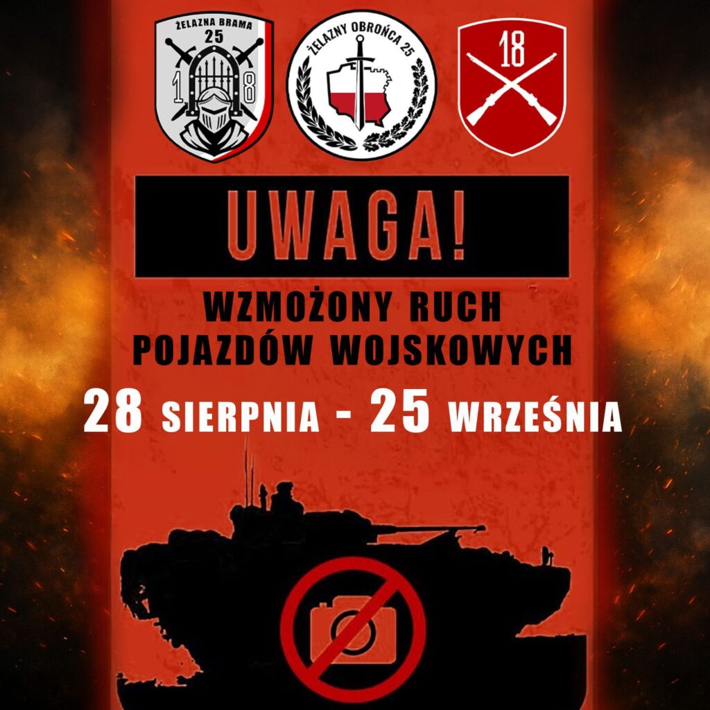 Wzmożony ruch pojazdów wojskowych do 25 września. Co to oznacza dla mieszkańców i turystów?