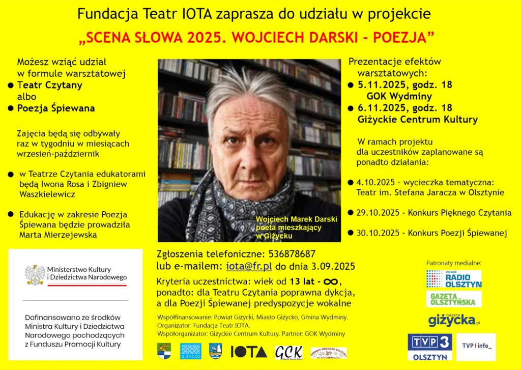 Scena Słowa 2025. Wojciech Darski – Poezja
