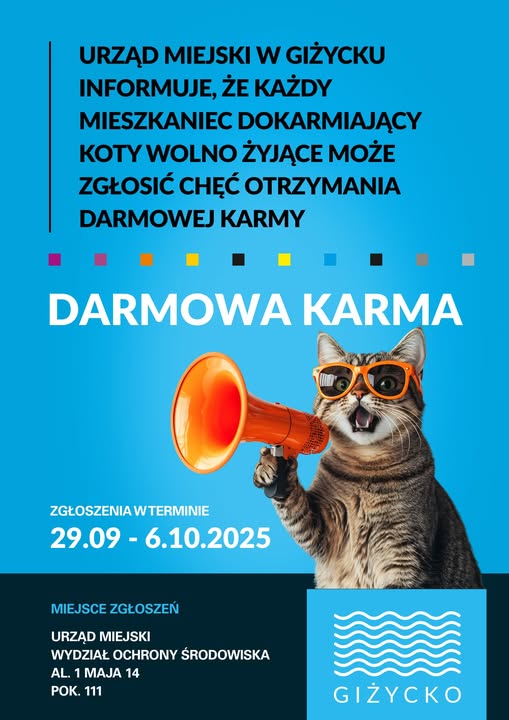 Giżycko rozdaje karmę dla kotów wolno żyjących – sprawdź szczegóły