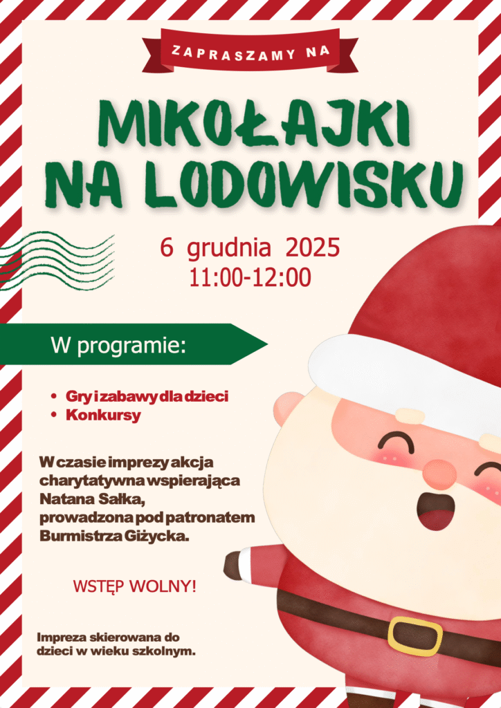 Mikołajki na Lodowisku w Giżycku – konkursy, zabawy i sportowa energia!