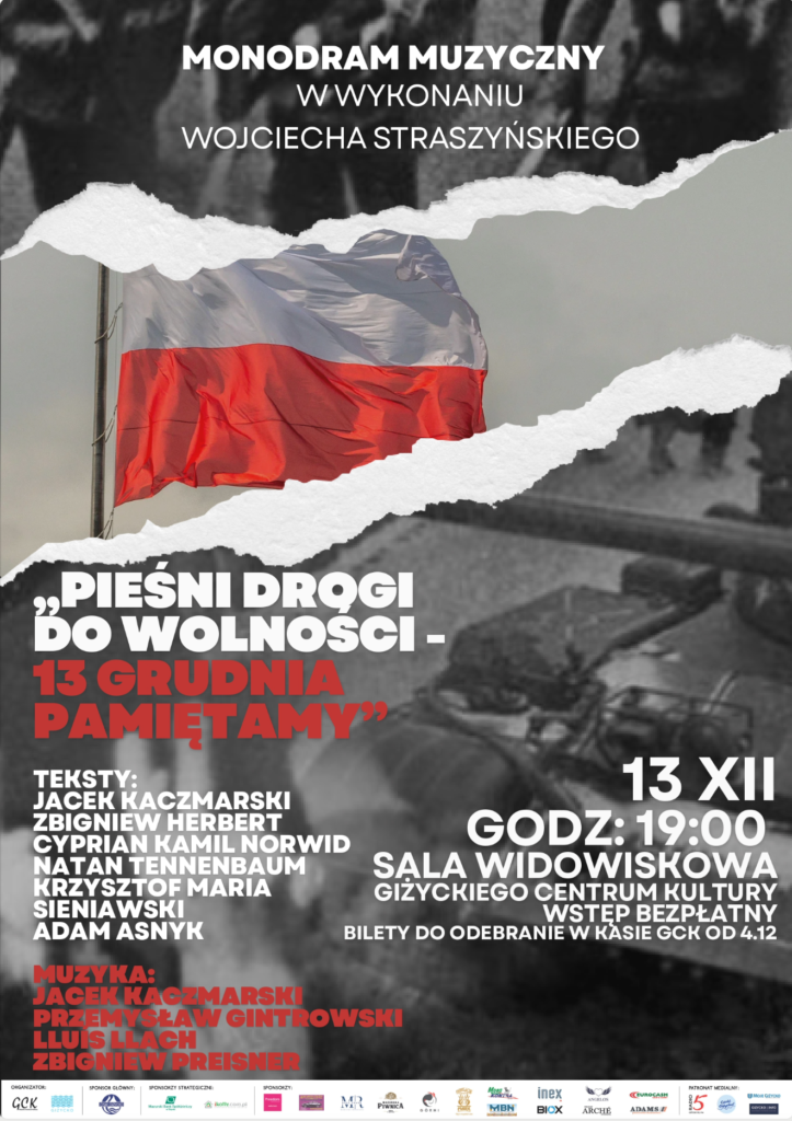 Monodram muzyczny Wojciecha Straszyńskiego w Giżycku – poruszające wydarzenie w GCK