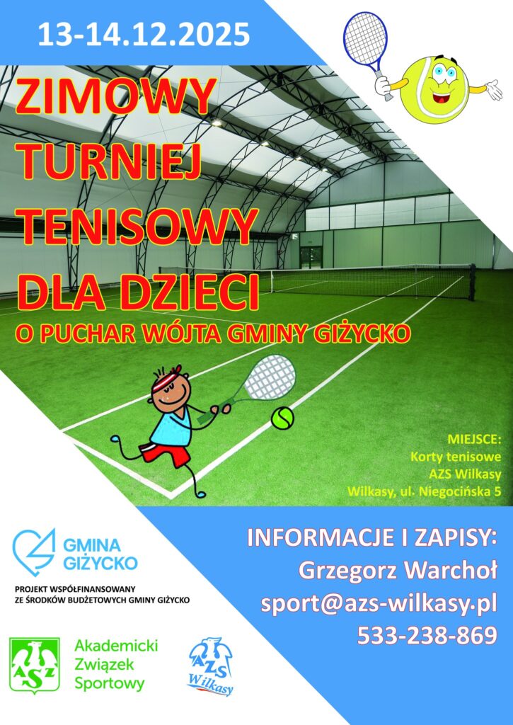 Zimowy Turniej Tenisowy w AZS Wilkasy – sportowe emocje już 13–14 grudnia