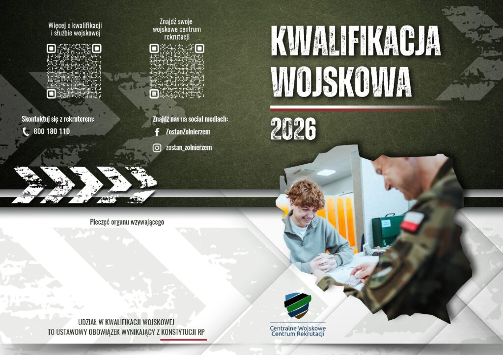 Kwalifikacja wojskowa 2026 w Powiecie Giżyckim. Terminy, miejsce i kto musi się stawić