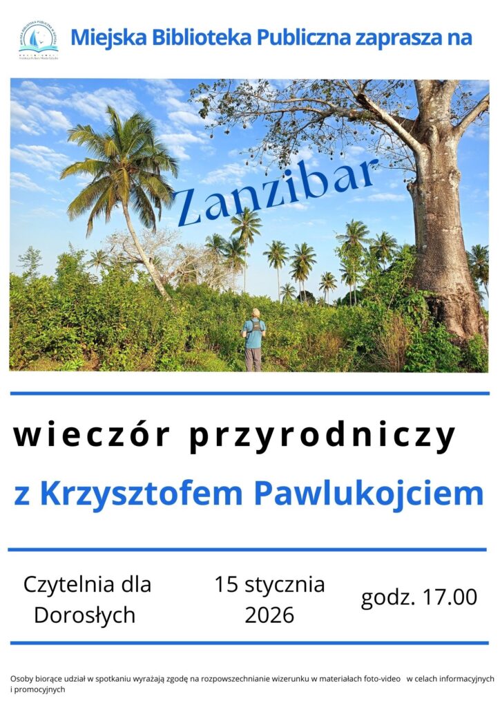 Wieczór przyrodniczy „Zanzibar” w Miejskiej Bibliotece Publicznej w Giżycku