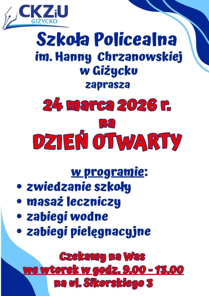 Dzień Otwarty Szkoły Policealnej w Giżycku już 24 marca