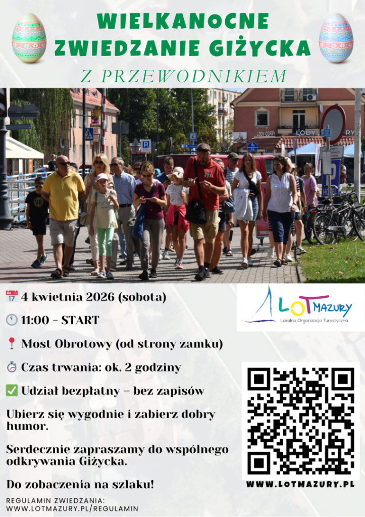 Wielkanocne Zwiedzanie Giżycka z przewodnikiem już 4 kwietnia