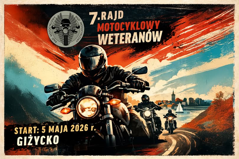 7. Rajd Motocyklowy Weteranów wystartuje z Giżycka. Jednym śladem dla pamięci