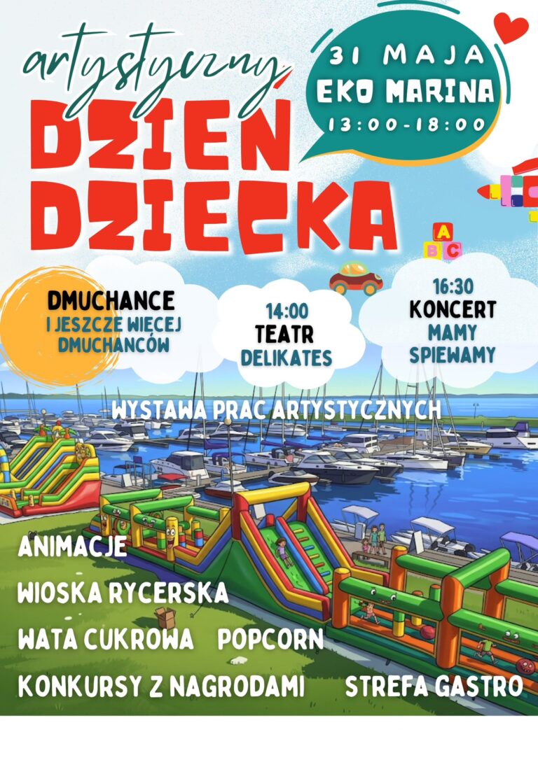 Artystyczny Dzień Dziecka w Giżycku. Rodzinne atrakcje, teatr i koncert w Ekomarinie