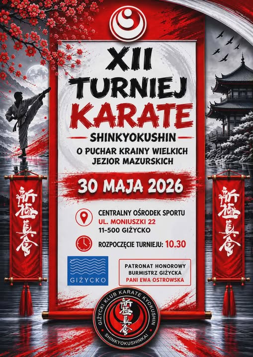 XII Turniej Karate Shinkyokushin w Giżycku. Zawodnicy powalczą o Puchar Krainy Wielkich Jezior Mazurskich