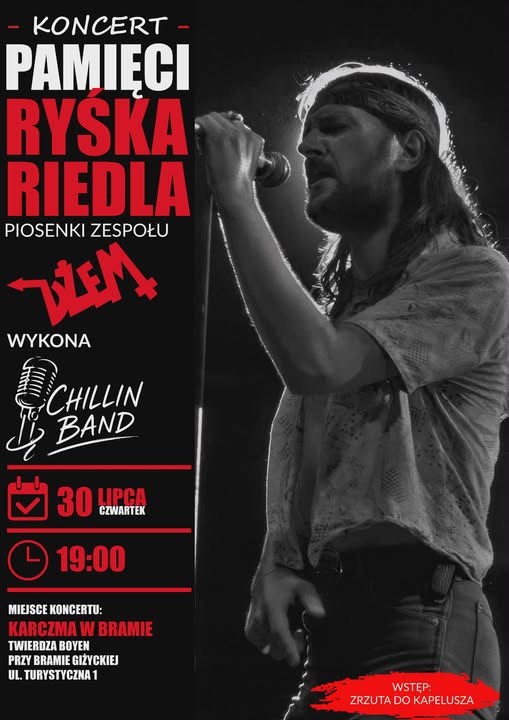 Koncert pamięci Ryśka Riedla w Giżycku. Chillin’ Band zagra piosenki zespołu Dżem w Twierdzy Boyen