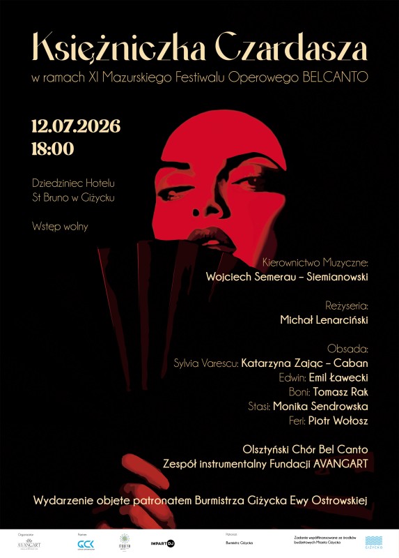 „Księżniczka Czardasza” w Giżycku. Inauguracja XI Mazurskiego Festiwalu Operowego BELCANTO