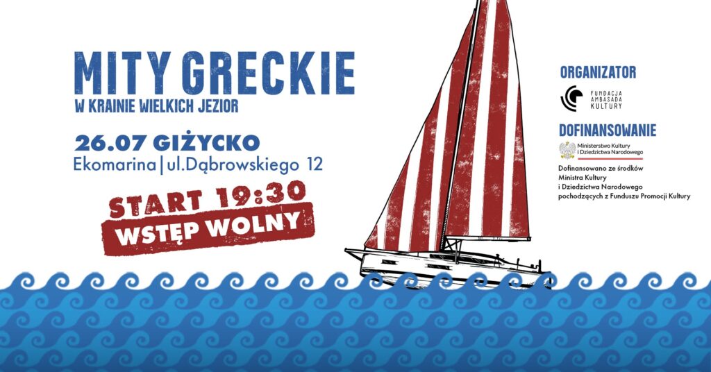 „Mity Greckie w Krainie Wielkich Jezior”. Plenerowy spektakl dla dzieci i rodzin na Mazurach