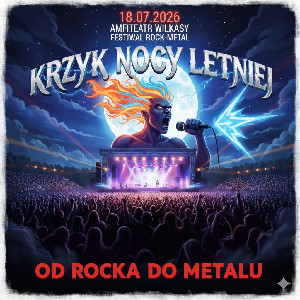 Krzyk Nocy Letniej w Wilkasach 2026. Festiwal rock-metal nad Niegocinem