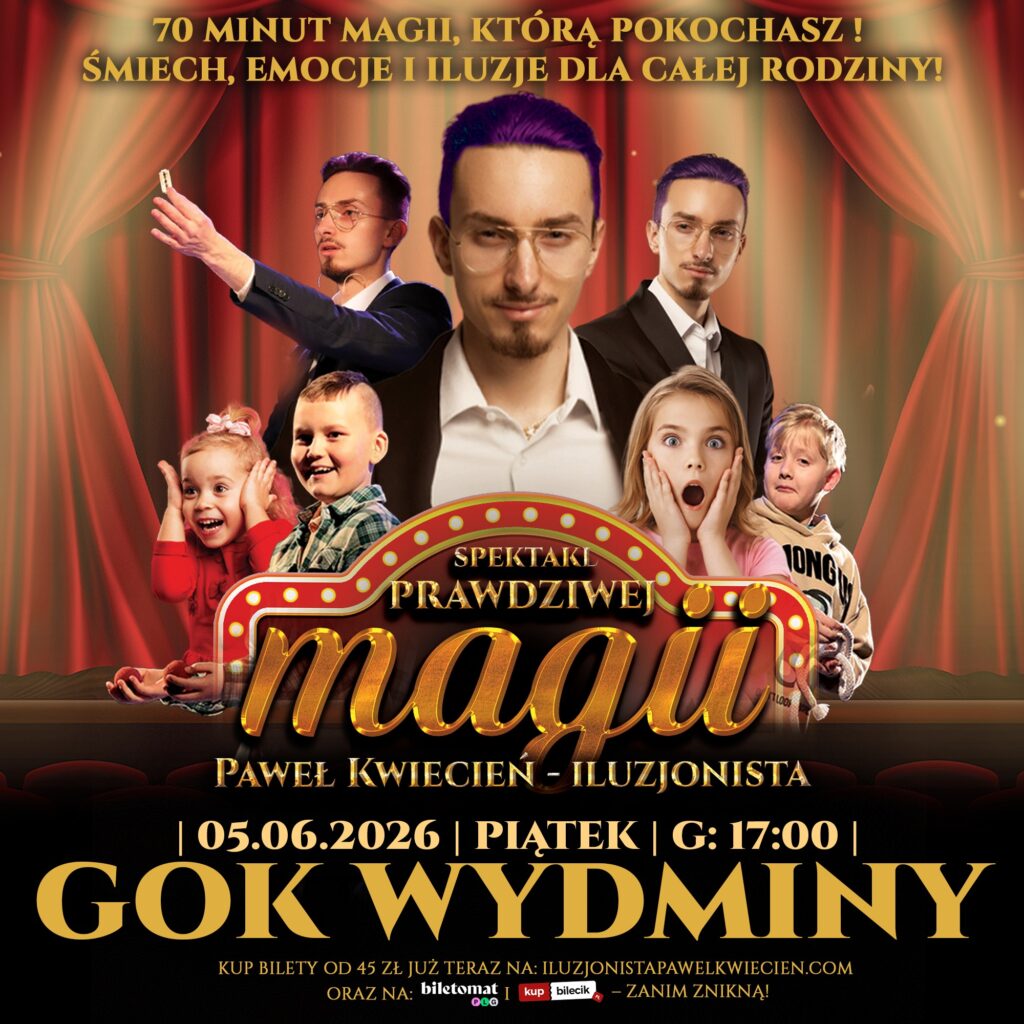 Spektakl prawdziwej magii w Wydminach. Paweł Kwiecień Iluzjonista wystąpi w GOK