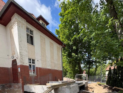 Postęp prac przy Dziennym Domu Seniora w Giżycku