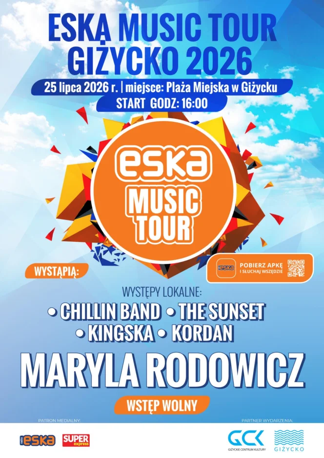 ESKA Music Tour Giżycko 2026. Maryla Rodowicz na Plaży Miejskiej 25 lipca