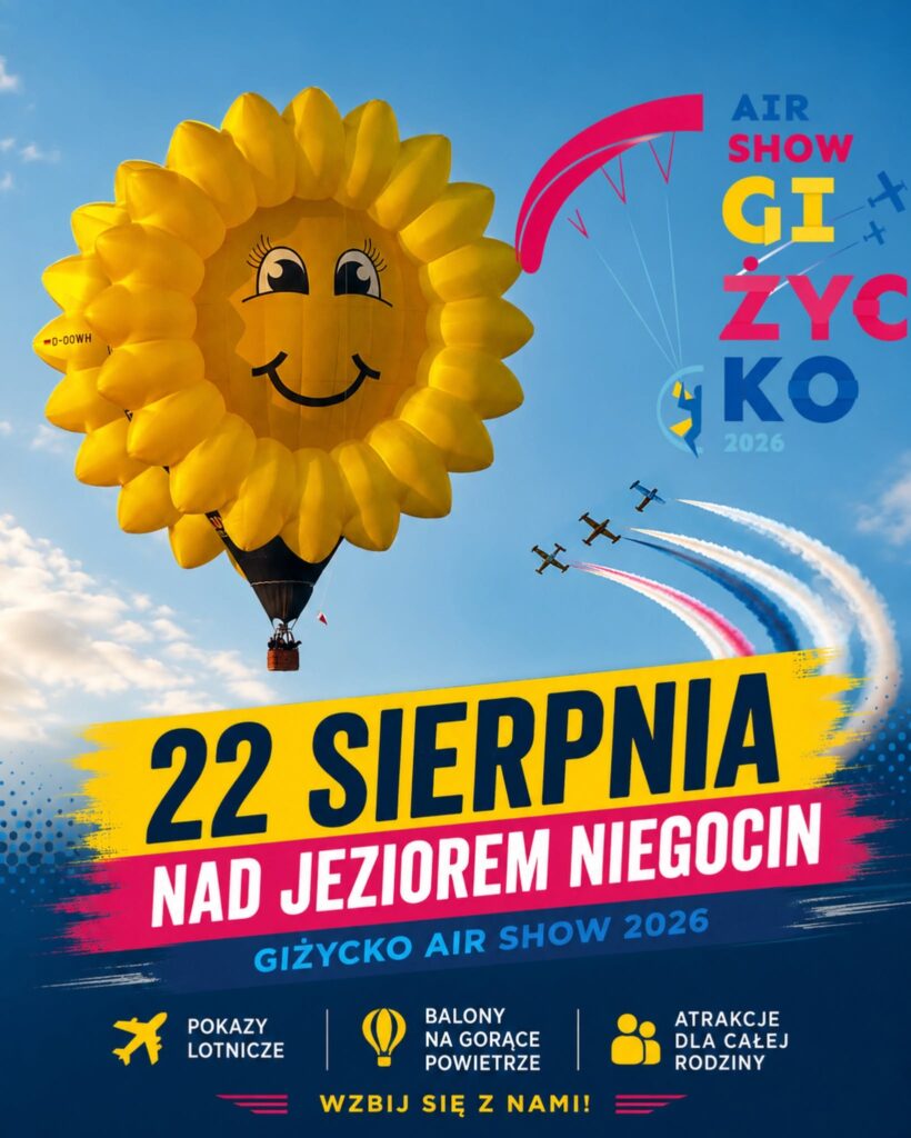Balon na gorące powietrze zapowiadany na Giżycko AirShow 2026 nad Niegocinem