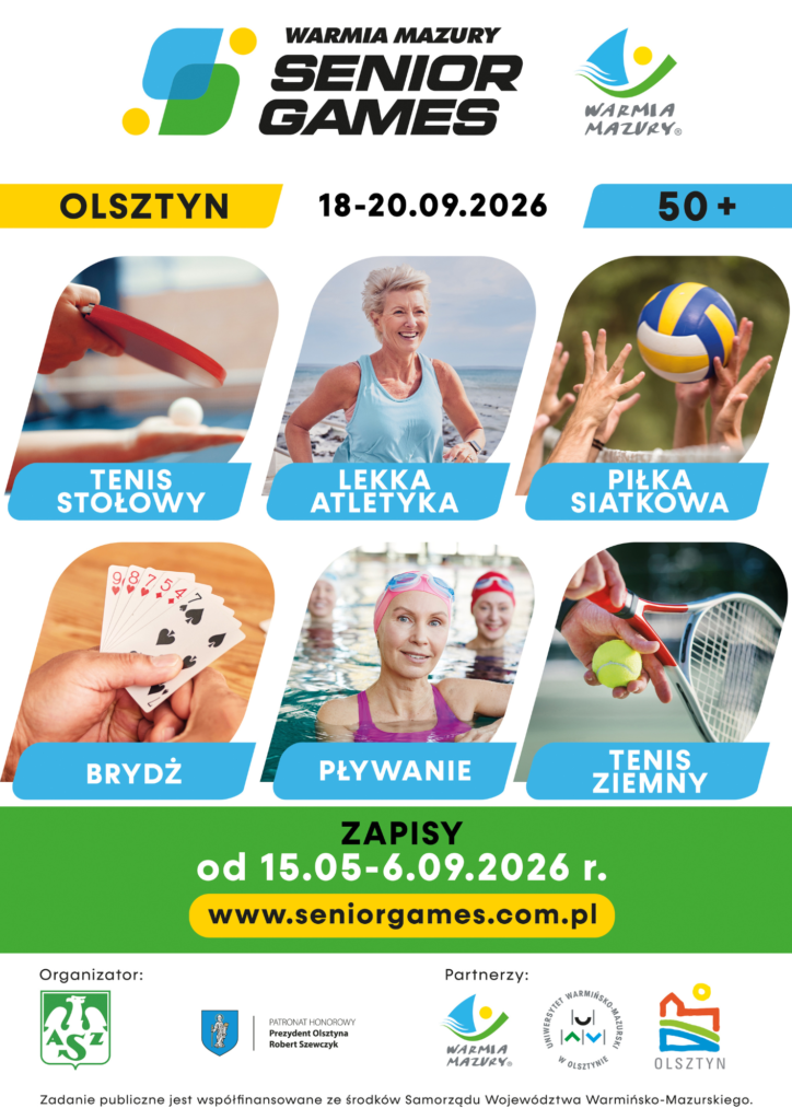Plakat Warmia Mazury Senior Games 2026