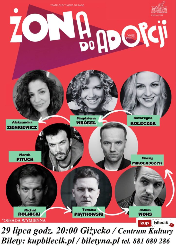 „Żona do adopcji” w Giżycku. Teatralna komedia z popularną obsadą w Centrum Kultury